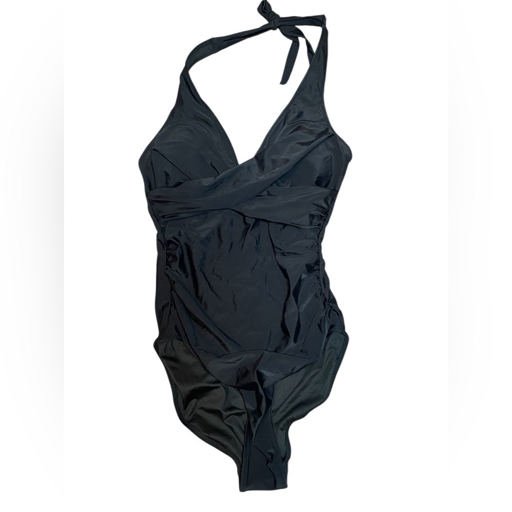 Black Halter One-Piece Swimsuit